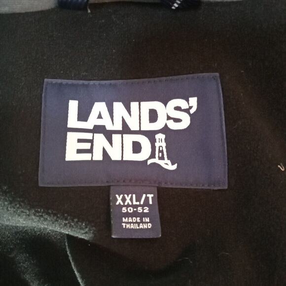 Lands End Jacket Mens XXL/T 50-52 Gray Detachable Hood - Picture 10 of 11